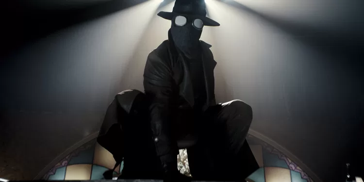 The Spider (Nicolas Cage) in una scena di “Spider-Noir” di Prime Video. ©Prime Video