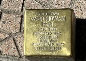 La pietra d’inciampo a Cagliari dedicata a Mario Giovanni Pani