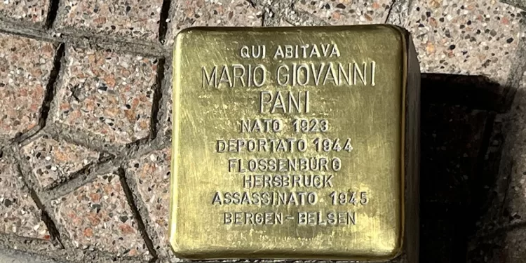 La pietra d’inciampo a Cagliari dedicata a Mario Giovanni Pani