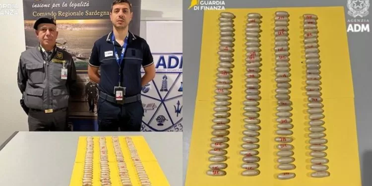 Aeroporto di Cagliari: 116 ovuli di eroina nello stomaco