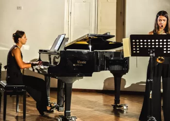 Chiara Lacertosa al pianoforte e Marianna di Ruvo al saxofono