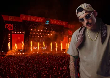 Noyz Narcos e il palco del Red Valley Festival. ©Christian Della Torre