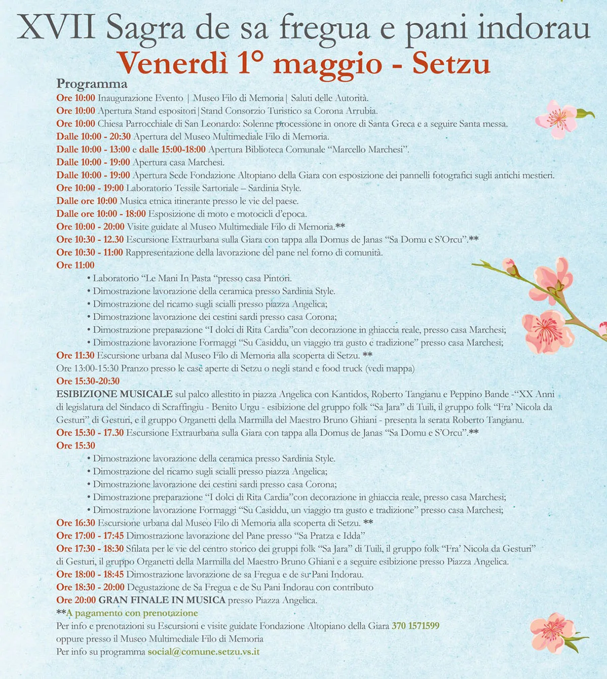 Primavera in Marmilla 2026 a Setzu