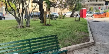 Lavori nel parco del Sacro Cuore a Sassari