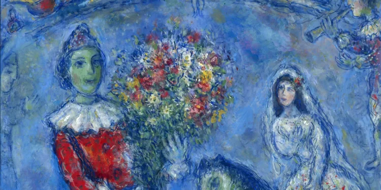 Un dettaglio de "Le coq violet" di Chagall