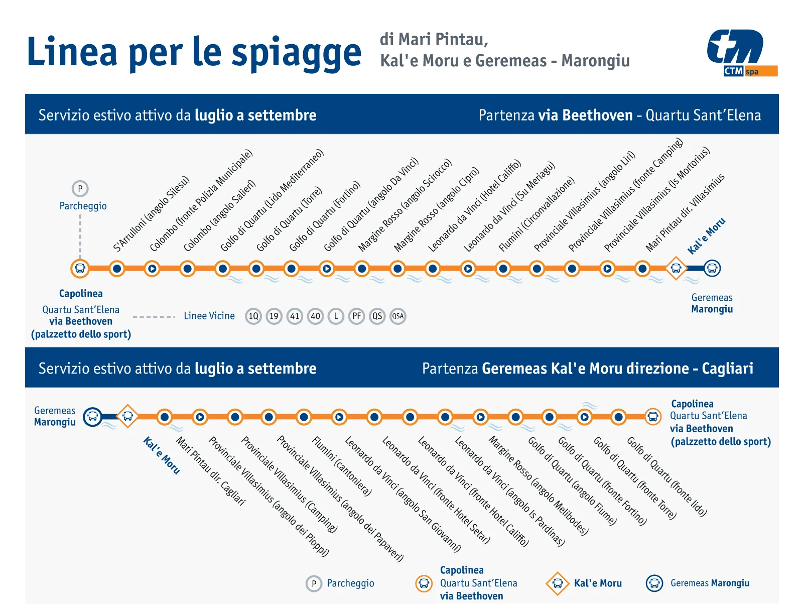 CTM Linea spiagge di Quartu