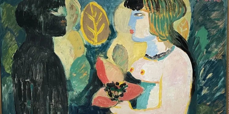 Salvatore Fiume, Adamo ed Eva, olio su masonite cm 100x69 (1980)