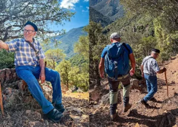 Celestino Cabiddu al trekking del Festival IT.A.CÀ a Talana