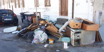 I rifiuti abbandonati a Sassari