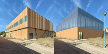 Riqualificazione Palestra Grande ITI Angioy di Sassari rendering