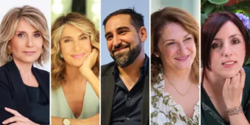 Tiziana Ferrario, Myrta Merlino, Piergiorgio Pulixi, Cristina Caboni e Vanessa Roggeri