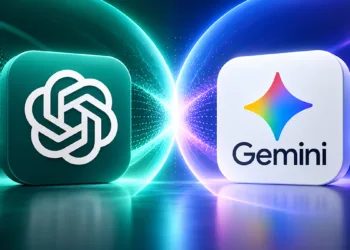 Loghi di ChatGPT e Google Gemini affiancati per un confronto tra i due assistenti di intelligenza artificiale